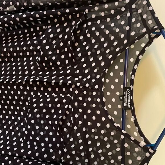 Papermoon Stitch Fix Women’s 3/4 Sleeve Roll Tab Blouse Top with Pockets - Picture 3 of 7